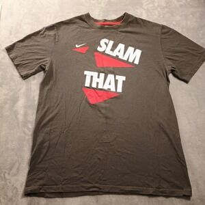 Nike Shirt Mens Large‎ Gray SLAM THAT Slogan Graphic Tee Basketball Sports